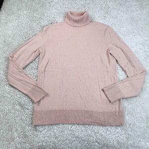 Lafayette 148 New York Cashmere Turtleneck Sweater Pink